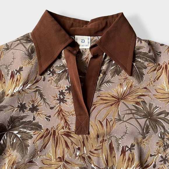 VINTAGE 60s-70s Dress dagger collar pleated midi fit & flare Cottagegore XS - Picture 8 of 16